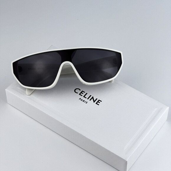 NEW Celine CL40195I 25A Ivory Smoke Shield Mask Unisex Sunglasses CL 40195I - Picture 2 of 13